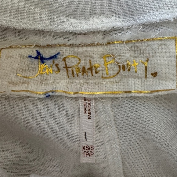 Jen's Pirate Booty Linen Blend Cropped Pants, Size XS - Picture 4 of 7